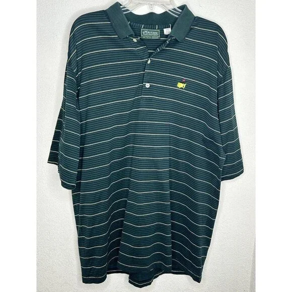 Masters Collection Polo Shirt Mens Large Augusta Golf Shirt Green National Logo - Picture 2 of 12